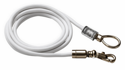 White Rope Leash with Gold Hook