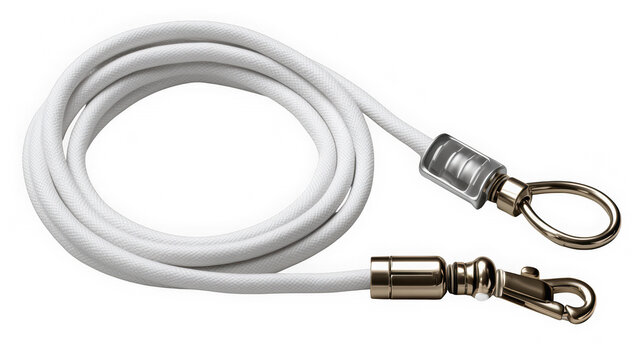 White Rope Leash with Gold Hook