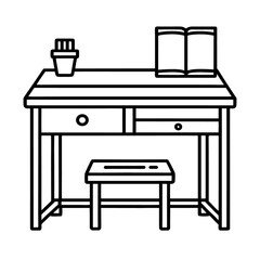 Piano vector illustration of black and white piano isolated on white background