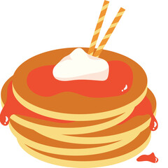 Pancakes Illustration