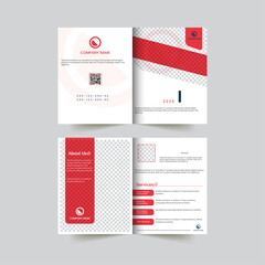 Clean corporate bi fold business brochure design.  bi fold business brochure design