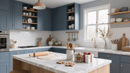 modern kitchen interior with kitchen