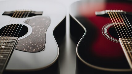 アコースティックギターを左右対称に配置し、視覚的に印象的な楽曲を創り出しました。