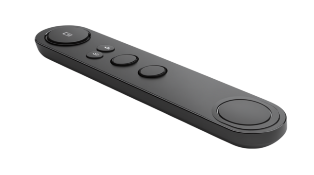 Modern wireless presenter remote isolated on transparent background 