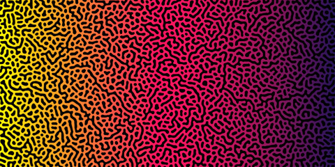 Turing reaction diffusion monochrome seamless pattern with chaotic motion . Natural seamless line pattern. Reaction-diffusion or truing pattern formation. abstract truing organic