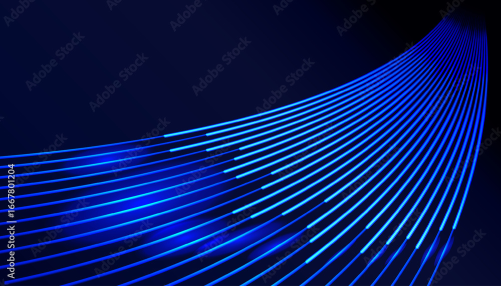 Poster abstract digital background with glowing blue lines representing data transfer, internet connection,