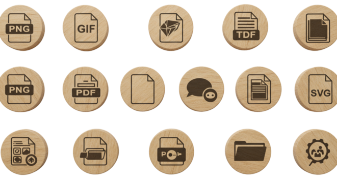 icons set of file types design