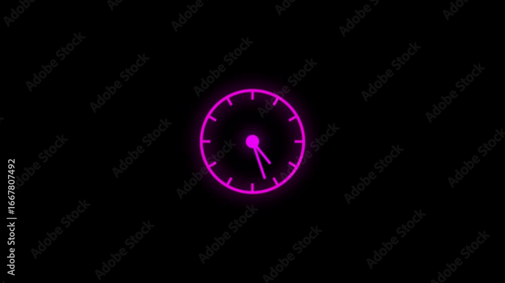 Aufkleber clock time lapse - black screen (loopable) time lapse of spinning clock animation in 12 hour. seamle