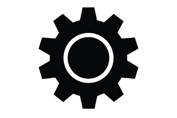 settings gear vector icon illustration silhouette