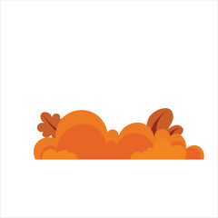 Flat Red Bush Vector Illustration