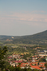 aerial view of the sea and mountains