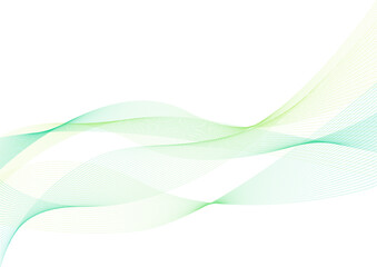 ラインウェーブ グラフィック 背景素材 緑
