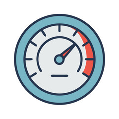 Simple speedometer icon vector illustration for design elements and creative projects usage