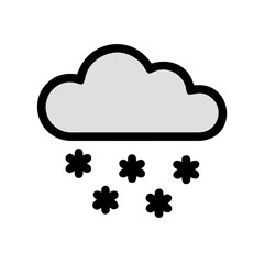 Simple Grey Cloud on Black Background: Weather Icon for Digital Designs