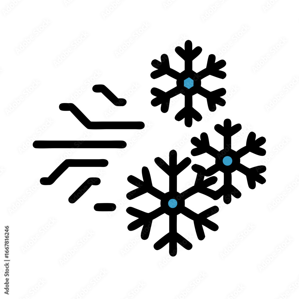Poster abstract design featuring cyan shapes on a black background, creating a modern minimalist visual