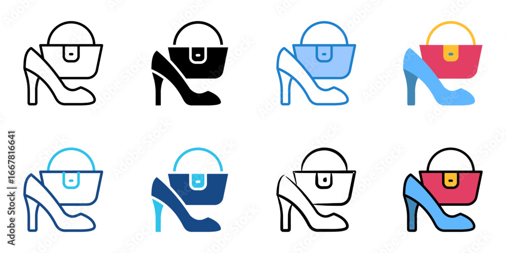 Poster empty icon set multiple style collection
