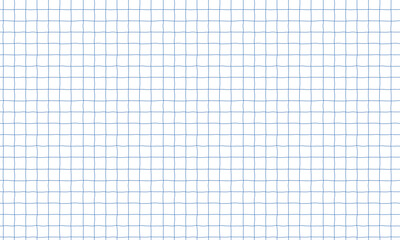 手書きラインの方眼ノート・シームレスパターン（ブルー）
