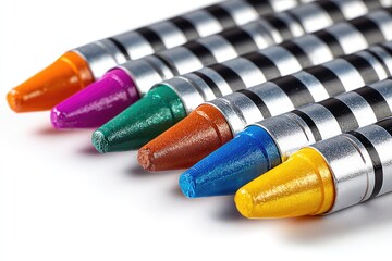 Close-up of colorful crayons