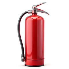 Red fire extinguisher isolated on white background