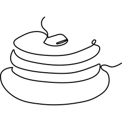 Pancake Line Art