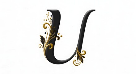 Obraz premium letter U
