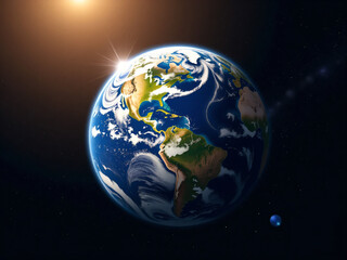 Fototapeta premium Planet earth in space