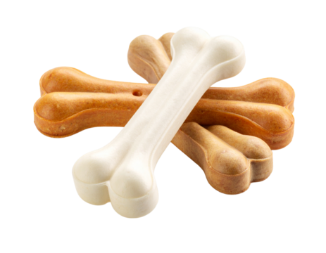Three Dog treats Isolated on Transparent or White Background