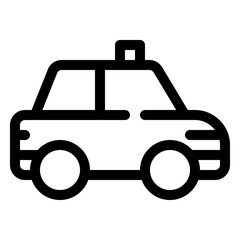 icon taxi with style outline