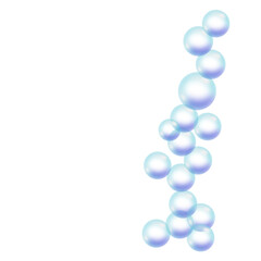 Blue Water Bubbles Transparent with Floating Circular Shapes