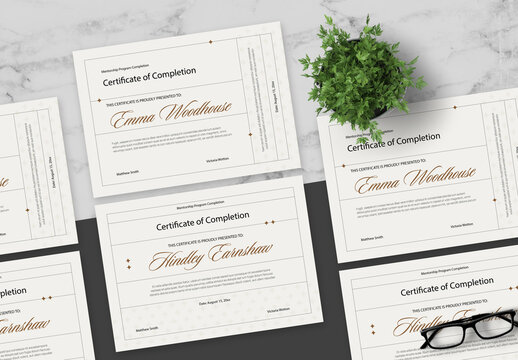 Brown And Black Certificate