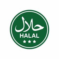 Obraz premium Halal Certified Food Product Label Green and White Modern Design Ensuring Compliance with Islamic Dietary Laws and Standards for Consumers Worldwide
