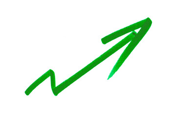 green arrow up line pointing upward hand drawn symbol png