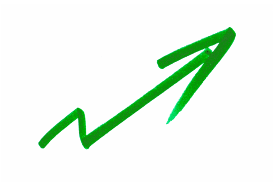 green arrow up line pointing upward hand drawn symbol png