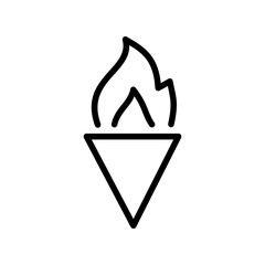 Torch icon  or logo isolated sign symbol vector illustration - high quality black style vector icons