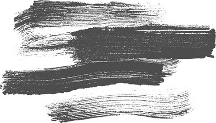 Textured grey brush strokes with rough edges and varied thickness on a white background.