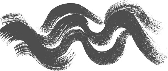 Vector grey featuring textured grey brush stroke wave vector. Scalable design suitable for various applications.