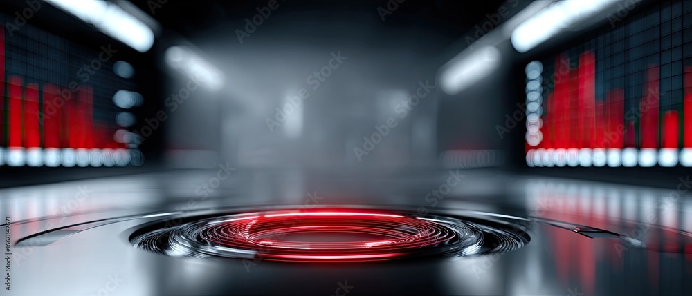 Poster analysis business charts concept. futuristic digital space with glowing elements and abstract graphi