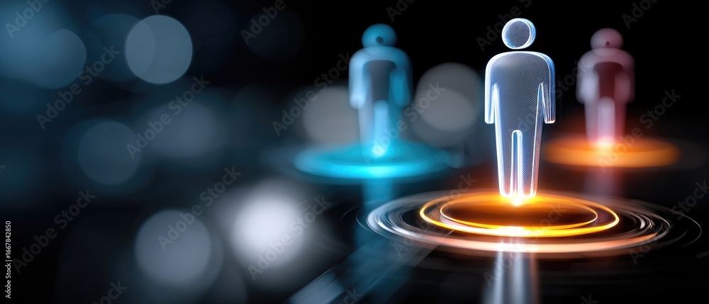 Poster analysis business charts concept. abstract digital representation of figures with glowing circles an