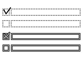 モノクロのチェックボックスのある見出しフレームセット