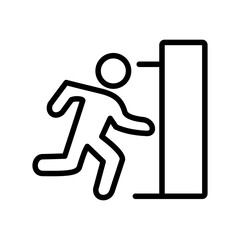 Emergency Exit Door icon  or logo isolated sign symbol vector illustration - high quality black style vector icons