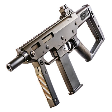 KRISS Vector firearm isolated on a transparent background