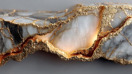 Luxury mineral surface with gold veins high resolution photo