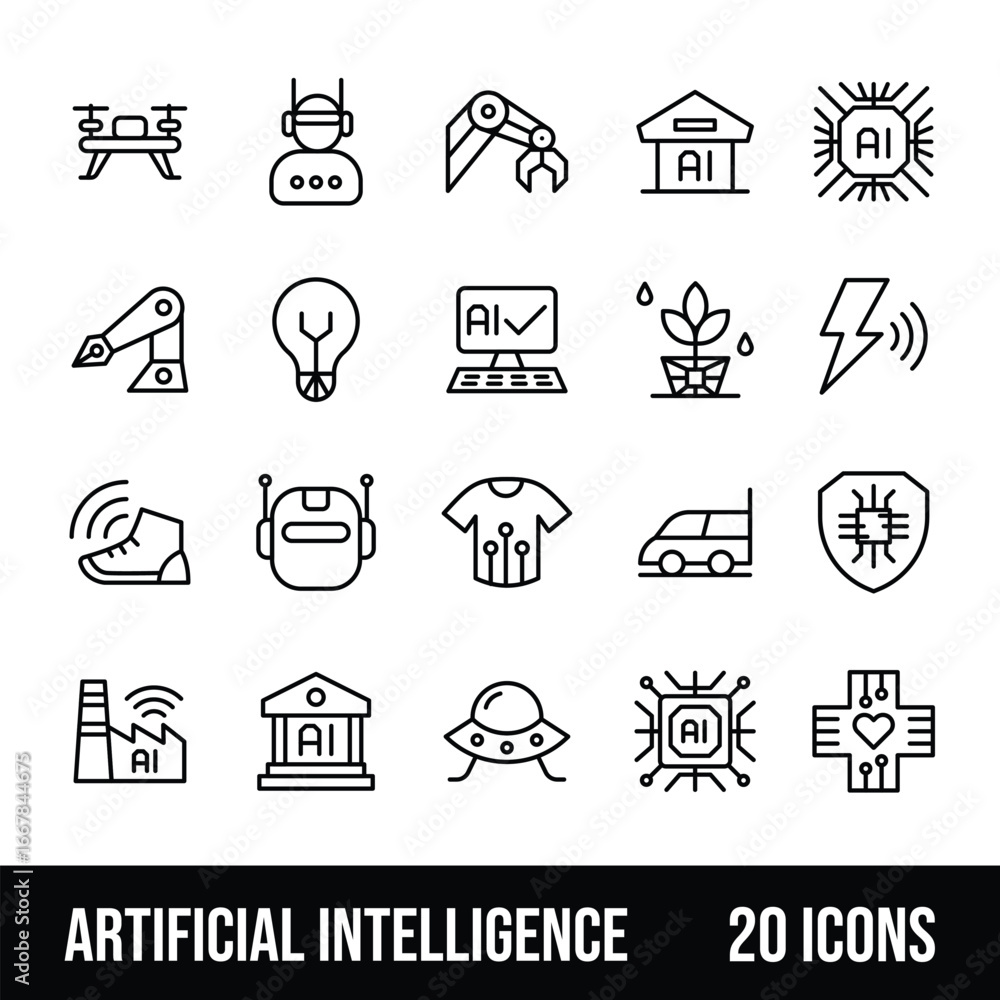 Poster artificial intelligence transforming industries with innovative technologies