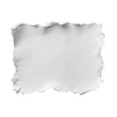 Obraz premium Torn white paper for note or message on transparent background