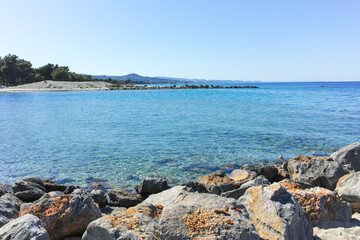 Kassandra coastline near Lagoon Beach, Chalkidiki, Greece