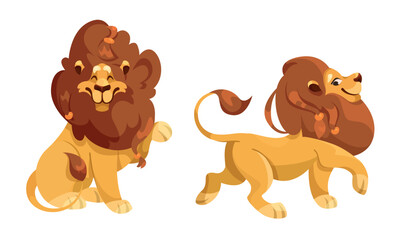 A very cute and adorable Cartoon Lion Character Design ideal for various creative projects