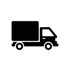 Commercial Delivery Truck Cargo Transport Logistics Fleet Vehicle Vector Icon for Shipping Applications