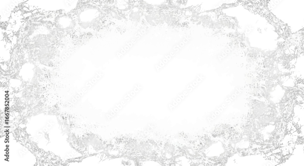 Poster abstract textured grunge border with distressed edges and a white center, isolated on transparent ba