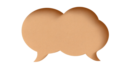 Communication Bubble:Two speech bubbles merged together, a symbolic representation of dialogue, discussion, and the sharing of ideas.