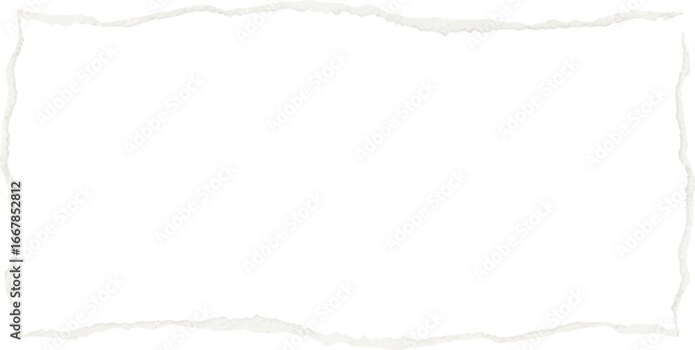 Aufkleber torn paper rectangle with rough edges isolated on transparent background